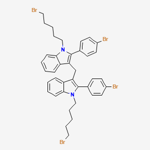 molecular formula C39H38Br4N2 B14210211 3,3'-Methylenebis[1-(5-bromopentyl)-2-(4-bromophenyl)-1H-indole] CAS No. 917947-64-9