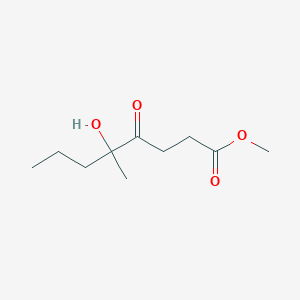 Octanoic acid, 5-hydroxy-5-methyl-4-oxo-, methyl ester