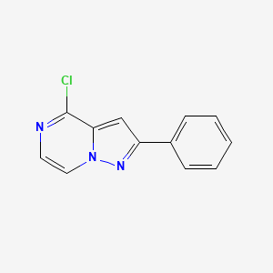 molecular formula C12H8ClN3 B1421022 4-Chloro-2-phenylpyrazolo[1,5-a]pyrazine CAS No. 1019164-34-1
