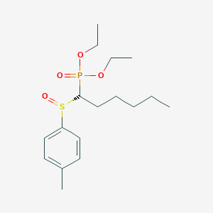 molecular formula C17H29O4PS B14210231 1-[(S)-1-diethoxyphosphorylhexylsulfinyl]-4-methylbenzene CAS No. 827304-10-9