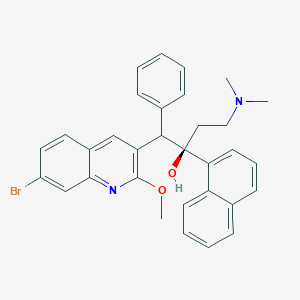 3-Quinolineethanol, 7-bromo-alpha-[2-(dimethylamino)ethyl]-2-methoxy-alpha-1-naphthalenyl-beta-phenyl-, (alphaR,betaS)-rel-