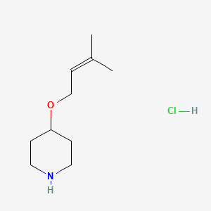 molecular formula C10H20ClNO B1421024 4-[(3-甲基-2-丁烯基)氧基]哌啶盐酸盐 CAS No. 1185044-73-8
