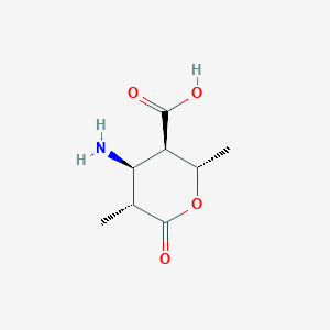 molecular formula C8H13NO4 B14210249 (2S,3R,4R,5R)-4-Amino-2,5-dimethyl-6-oxooxane-3-carboxylic acid CAS No. 791555-65-2