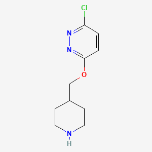 molecular formula C10H14ClN3O B1421026 3-氯-6-(哌啶-4-基甲氧基)哒嗪 CAS No. 1225227-26-8