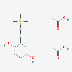 Acetic acid;2-(2-trimethylsilylethynyl)benzene-1,4-diol