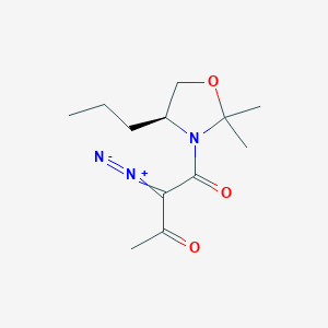 3-diazonio-4-[(4S)-2,2-dimethyl-4-propyl-1,3-oxazolidin-3-yl]-4-oxobut-2-en-2-olate