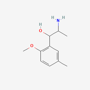 molecular formula C11H17NO2 B14210296 Benzenemethanol, alpha-(1-aminoethyl)-2-methoxy-5-methyl-(9CI) CAS No. 791739-17-8