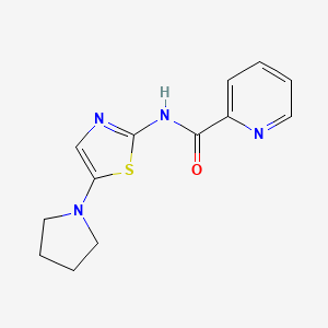 molecular formula C13H14N4OS B14210301 N-[5-(Pyrrolidin-1-yl)-1,3-thiazol-2-yl]pyridine-2-carboxamide CAS No. 828920-93-0