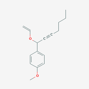 1-[1-(Ethenyloxy)hept-2-yn-1-yl]-4-methoxybenzene