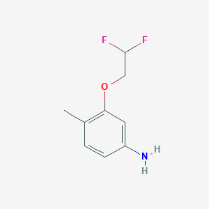 molecular formula C9H11F2NO B1421032 3-(2,2-二氟乙氧基)-4-甲基苯胺 CAS No. 1183987-08-7