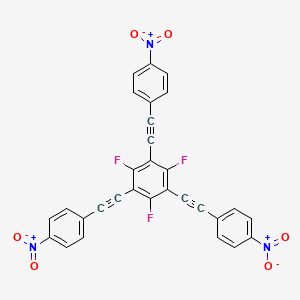 molecular formula C30H12F3N3O6 B14210356 1,1',1''-[(2,4,6-Trifluorobenzene-1,3,5-triyl)tri(ethyne-2,1-diyl)]tris(4-nitrobenzene) CAS No. 827032-40-6