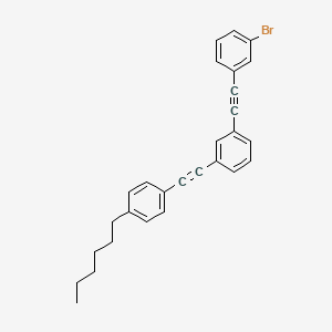 1-Bromo-3-({3-[(4-hexylphenyl)ethynyl]phenyl}ethynyl)benzene