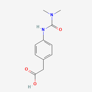 molecular formula C11H14N2O3 B1421042 2-(4-{[(二甲氨基)羰基]氨基}苯基)-乙酸 CAS No. 1221792-49-9
