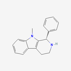 1H-Pyrido[3,4-b]indole, 2,3,4,9-tetrahydro-9-methyl-1-phenyl-, (1S)-