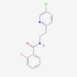 molecular formula C14H12ClIN2O B14210436 N-[2-(5-Chloropyridin-2-yl)ethyl]-2-iodobenzamide CAS No. 830348-25-9