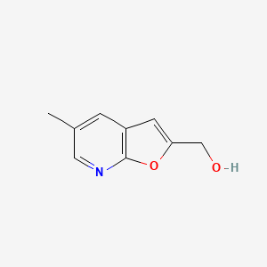 molecular formula C9H9NO2 B1421045 (5-甲基呋喃并[2,3-b]吡啶-2-基)甲醇 CAS No. 1228666-60-1