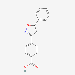 4-(5-Phenyl-4,5-dihydro-1,2-oxazol-3-yl)benzoic acid