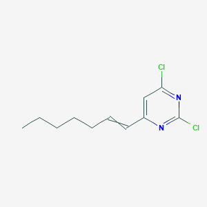 2,4-Dichloro-6-(hept-1-EN-1-YL)pyrimidine