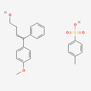 4-(4-Methoxyphenyl)-4-phenylbut-3-en-1-ol;4-methylbenzenesulfonic acid