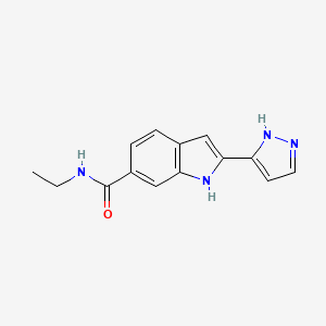 2-(1,2-Dihydro-3H-pyrazol-3-ylidene)-N-ethyl-2H-indole-6-carboxamide