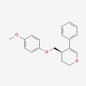 (4R)-4-[(4-methoxyphenoxy)methyl]-5-phenyl-3,4-dihydro-2H-pyran