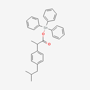 ({2-[4-(2-Methylpropyl)phenyl]propanoyl}oxy)(triphenyl)stannane