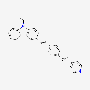 9-Ethyl-3-(2-{4-[2-(pyridin-4-YL)ethenyl]phenyl}ethenyl)-9H-carbazole