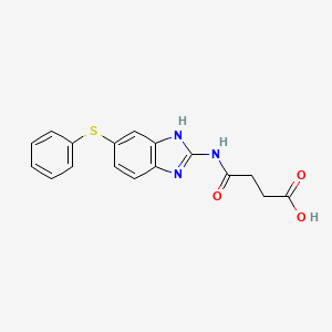 4-Oxo-4-{[6-(phenylsulfanyl)-1H-benzimidazol-2-yl]amino}butanoic acid