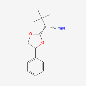 3,3-Dimethyl-2-(4-phenyl-1,3-dioxolan-2-ylidene)butanenitrile