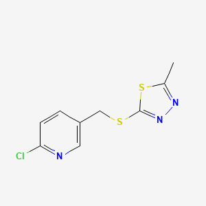 2-Chloro-5-{[(5-methyl-1,3,4-thiadiazol-2-yl)sulfanyl]methyl}pyridine