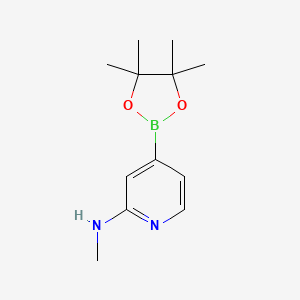 molecular formula C12H19BN2O2 B1421073 N-甲基-4-(4,4,5,5-四甲基-1,3,2-二氧杂硼环-2-基)吡啶-2-胺 CAS No. 1350913-08-4
