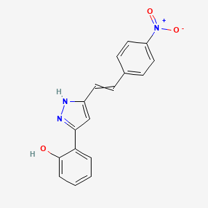 6-{5-[2-(4-Nitrophenyl)ethenyl]-1,2-dihydro-3H-pyrazol-3-ylidene}cyclohexa-2,4-dien-1-one