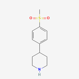 molecular formula C12H17NO2S B1421075 4-(4-甲磺酰基苯基)-哌啶 CAS No. 885274-65-7