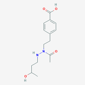 Benzoic acid, 4-[2-[1-acetyl-2-(3-hydroxybutyl)hydrazino]ethyl]-