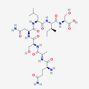 molecular formula C30H53N9O12 B14210802 L-Glutaminyl-L-alanyl-L-seryl-L-asparaginyl-L-leucyl-L-isoleucyl-L-serine CAS No. 581099-49-2