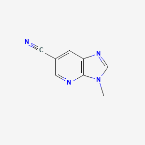 molecular formula C8H6N4 B1421082 3-甲基-3H-咪唑并[4,5-b]吡啶-6-腈 CAS No. 1186310-93-9