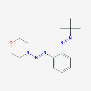 molecular formula C14H21N5O B14210833 Morpholine, 4-[[2-[(1,1-dimethylethyl)azo]phenyl]azo]- CAS No. 832077-19-7