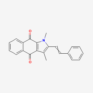 1,3-Dimethyl-2-(2-phenylethenyl)-1H-benzo[f]indole-4,9-dione