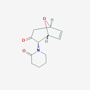 molecular formula C12H15NO3 B14210838 1-[(1R,2S,5R)-3-Oxo-8-oxabicyclo[3.2.1]oct-6-en-2-yl]piperidin-2-one CAS No. 835632-85-4