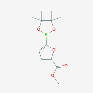 molecular formula C12H17BO5 B1421085 5-(4,4,5,5-四甲基-1,3,2-二氧杂硼烷-2-基)呋喃-2-甲酸甲酯 CAS No. 676501-87-4