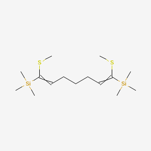 [1,7-Bis(methylsulfanyl)hepta-1,6-diene-1,7-diyl]bis(trimethylsilane)