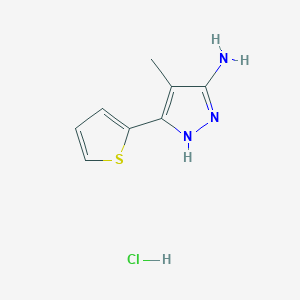 B1421090 4-Methyl-5-thiophen-2-yl-2H-pyrazol-3-ylamine hydrochloride CAS No. 1239692-57-9