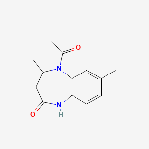 molecular formula C13H16N2O2 B14210904 5-Acetyl-4,7-dimethyl-1,3,4,5-tetrahydro-2H-1,5-benzodiazepin-2-one CAS No. 835618-51-4