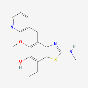 7-Ethyl-5-methoxy-2-(methylamino)-4-(3-pyridinylmethyl)-1,3-benzothiazol-6-ol