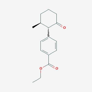 molecular formula C16H20O3 B14210920 ethyl 4-[(1S,2S)-2-methyl-6-oxocyclohexyl]benzoate CAS No. 824390-81-0