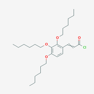 molecular formula C27H43ClO4 B14210936 3-[2,3,4-Tris(hexyloxy)phenyl]prop-2-enoyl chloride CAS No. 827624-76-0