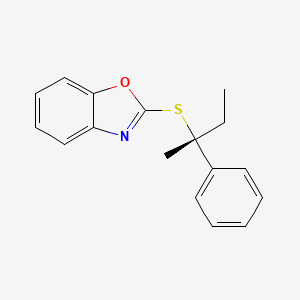 molecular formula C17H17NOS B14210959 2-{[(2R)-2-Phenylbutan-2-yl]sulfanyl}-1,3-benzoxazole CAS No. 820961-97-5