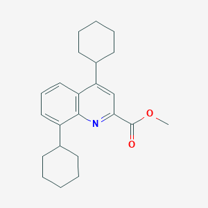 Methyl 4,8-dicyclohexylquinoline-2-carboxylate