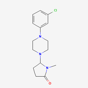 molecular formula C15H20ClN3O B14210967 2-Pyrrolidinone, 5-[4-(3-chlorophenyl)-1-piperazinyl]-1-methyl- CAS No. 831170-35-5