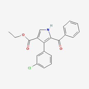 1H-Pyrrole-3-carboxylic acid, 5-benzoyl-4-(3-chlorophenyl)-, ethyl ester